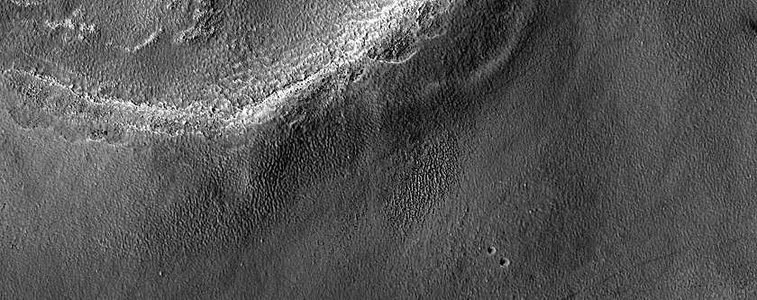Rock Formation in Crater