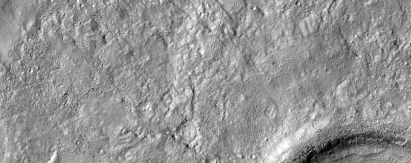 Crater Surface Features near Hellas Planitia