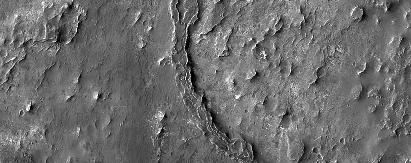 Inverted Channel in Noachis Terra