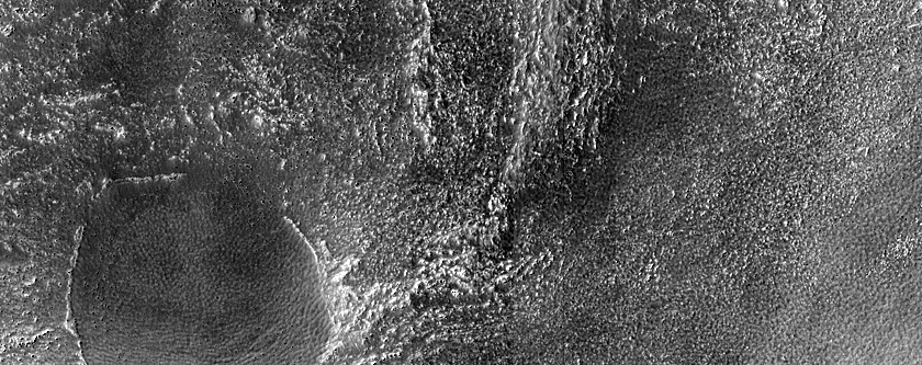 Intersecting Craters Northeast of Aonia Planum
