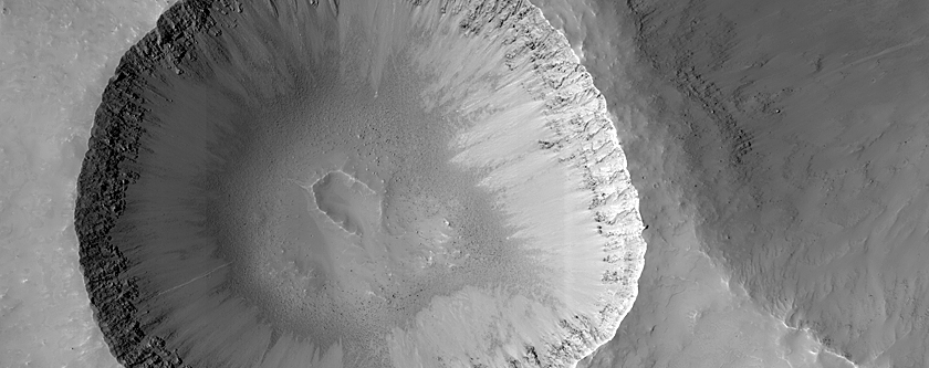 Well-Preserved 2 to 3-Kilometer Superposed Impact Crater