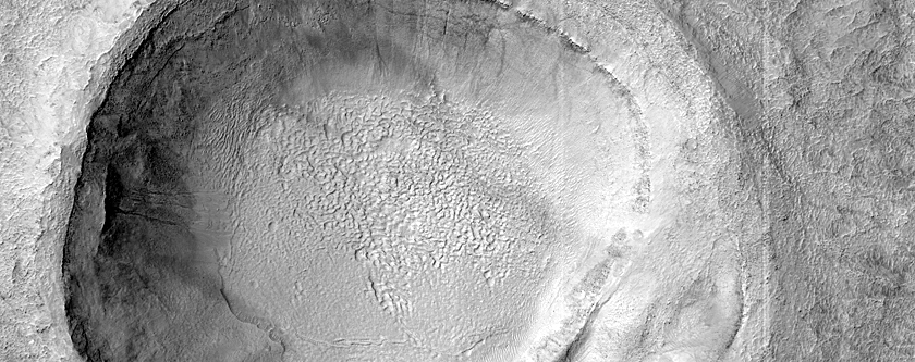 Crater near Sirenum Fossae