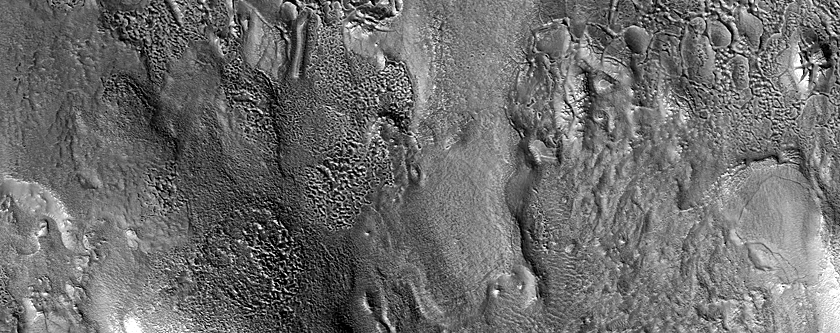 Dipping Layers in Depression in Deuteronilus Mensae