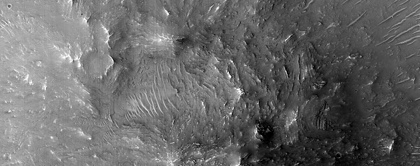 Central Peak of Impact Crater