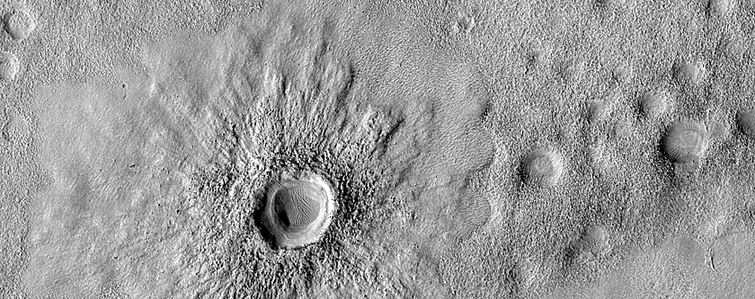 Fresh Impact Crater in Northern Mid-Latitudes