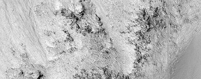 Gullies on Wall of Galle Crater