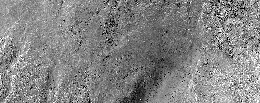 Crater in Hellespontus Montes