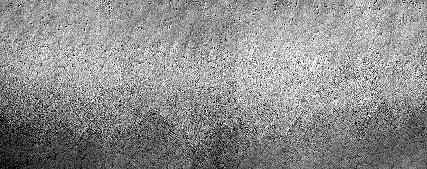 Landforms above Subsurface Radar Observations of South Polar Cap