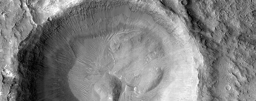 Monitor Crater on Floor of Western Coprates Chasma