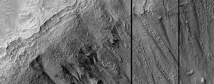 Gullied Crater Wall
