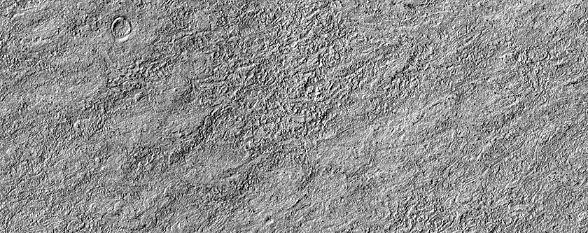 Lobes in Mantling Deposit in Hellas Planitia