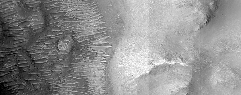 Impact Crater in Hesperia Planum