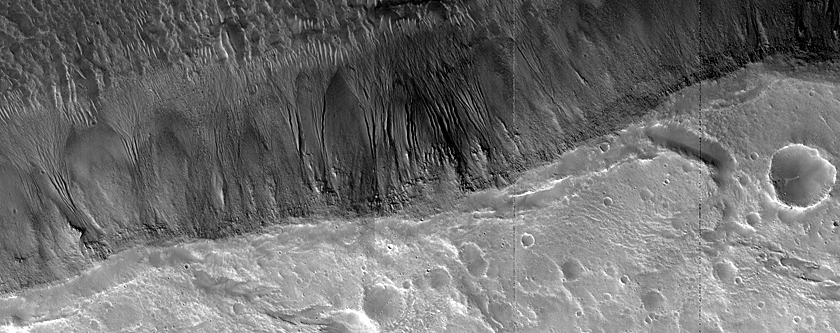 North-Facing Gullies in Lobo Vallis