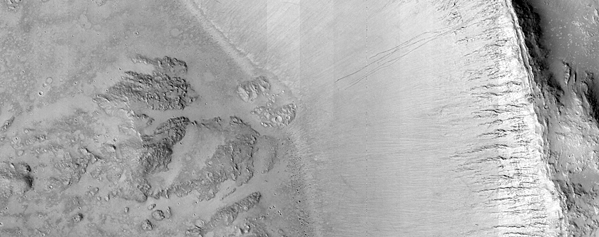 Crater in Elysium Planitia