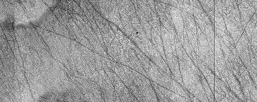 Seasonal Frost Distribution at Site of CTX Image