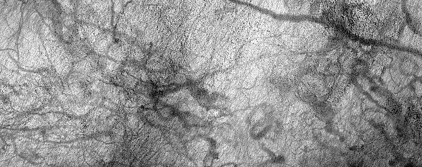 Area between Heinlein and Weinbaum Craters
