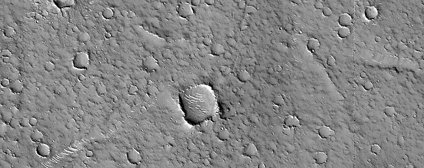Craters in Utopia Planitia