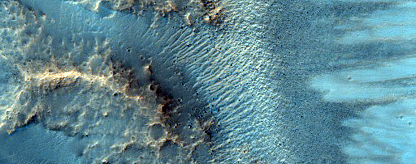 Phyllosilicate-Rich Layer in Terra Tyrrhena Crater Wall