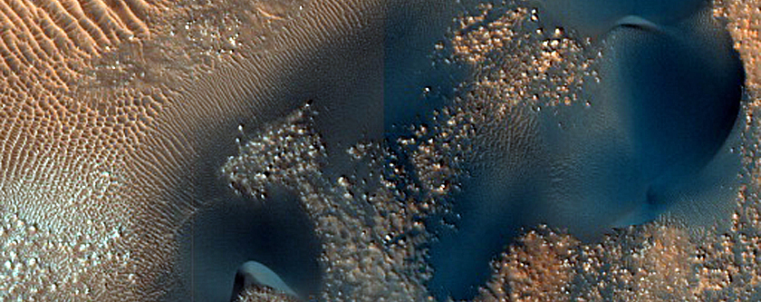 Dune Monitoring in Renaudot Crater