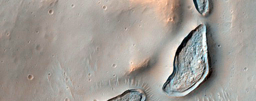Fresh-Looking Ruptures on Crater Floor in Noachis Terra