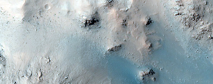 Monitor Slopes of Central Peaks in Horowitz Crater