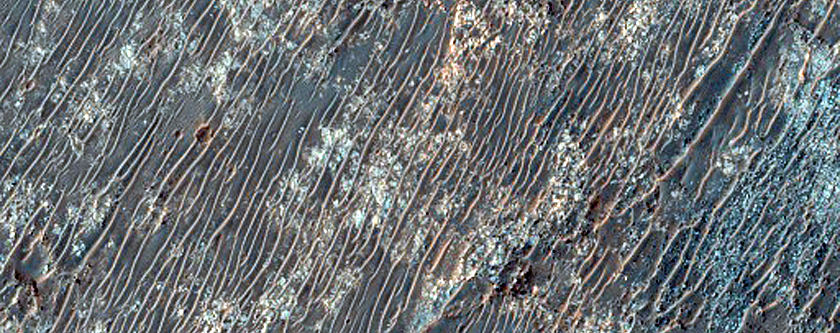 Ridges on Crater Floor in Terra Sabaea