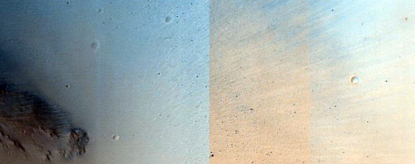 Clay Deposits in Crater Southwest of Palos Crater