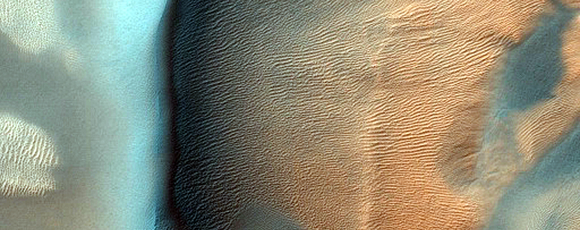 Dune with Seasonally Persistent Light-Toned Features