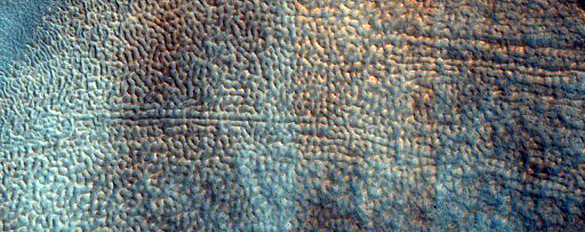 Edge of Debris Apron in Deuteronilus Mensae