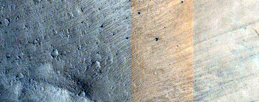 Crater Ejecta West of Orcus Patera