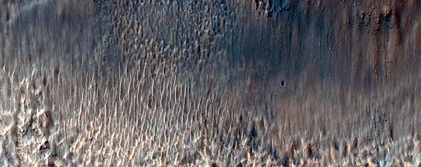 Break in Crater Rim