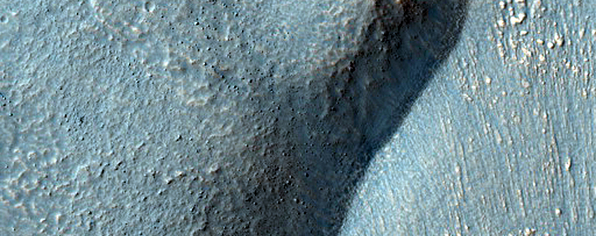 Lobate Debris Apron Northwest of Hellas Planitia