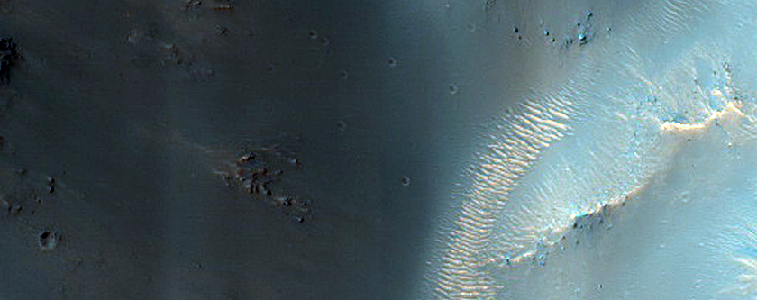 Hillslope Morphologies on Holden Crater Rim