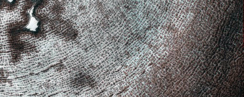 South Pole Residual Cap Monitoring and Circular Depression