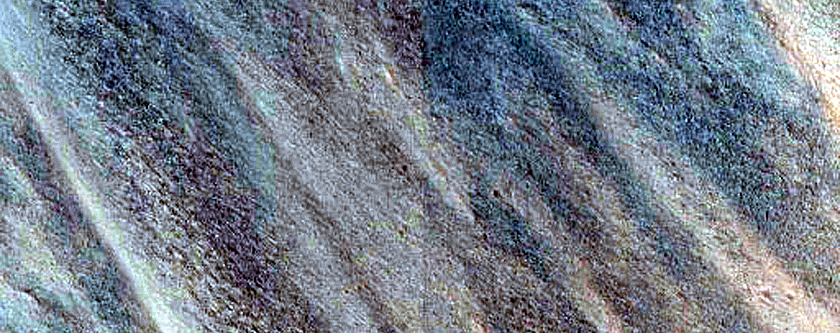 Possible Pyroxene Outcrops on Ius Chasma Wall