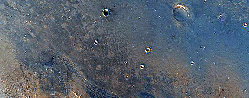 Possible Olivine-Rich Materials in Crater within Schroeter Crater