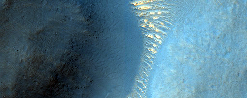 Curved Channel in Claritas Fossae