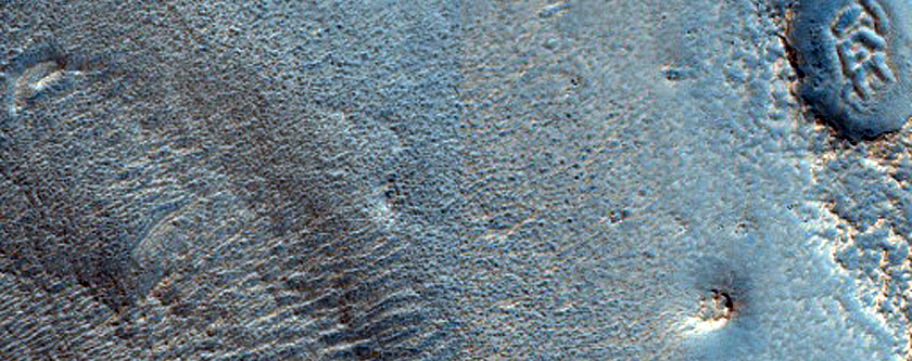 Dipping Layers along Mound in Deuteronilus Mensae