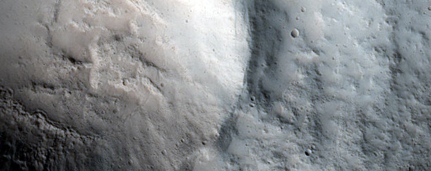 Crater with Viscous Flow Features
