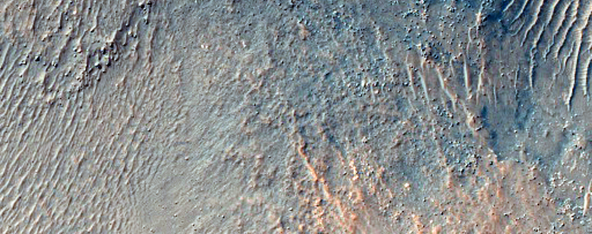 Crater Rim in Southwest Icaria Planum