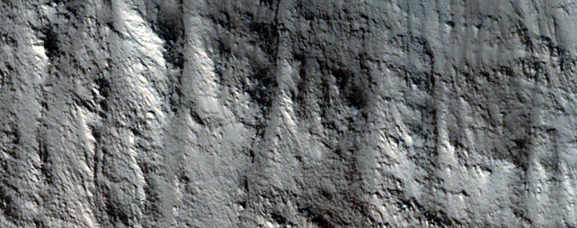 Change Detection in Adamas Labyrinthus Crater