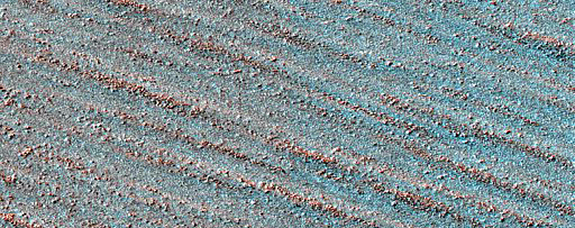 Water-Ice Outlier near South Polar Layered Deposits