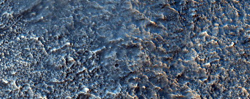 Possible Mafic Minerals on Northeast Noachis Terra Crater Wall