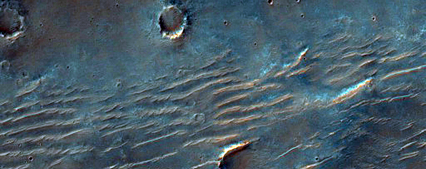 Channels near Huygens Crater
