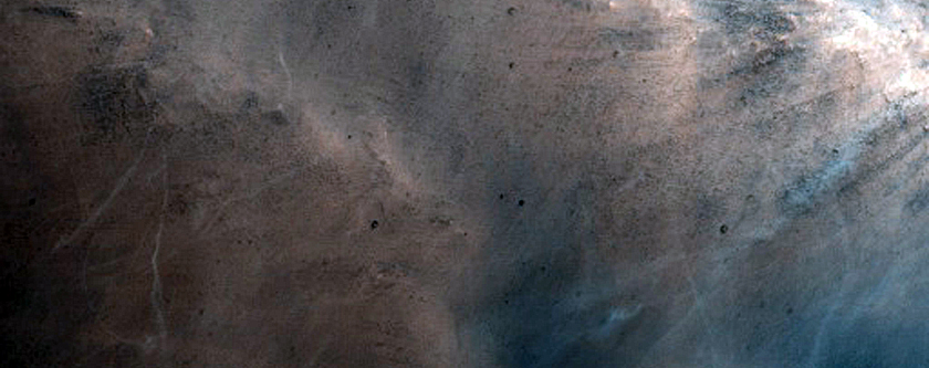 Possible Mafic Minerals on Arabia Terra Crater Wall