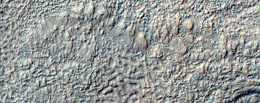 Crater and Wrinkle Ridge