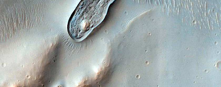 Fresh-Looking Ruptures on Crater Floor in Noachis Terra