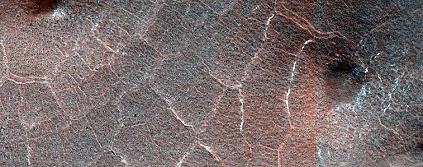 Impact on Wall of Crater