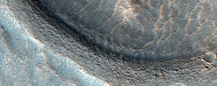 Layers in Crater North of Mamers Valles