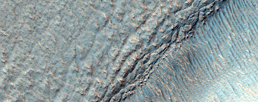 Margin of Smooth Deposit in Nereidum Montes